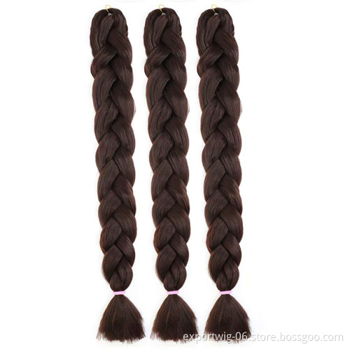 Answer Jumbo Braiding Hair Extension 82 inch Synthetic High Temperature Fiber Solid Color Yaki Style